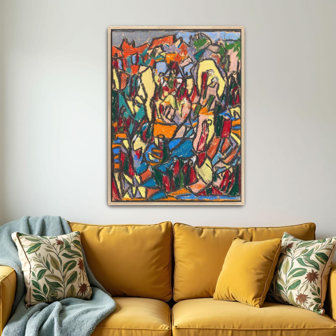 Colorful Abstract Landscape Modernist Expressionist Painting Poster - Image 4