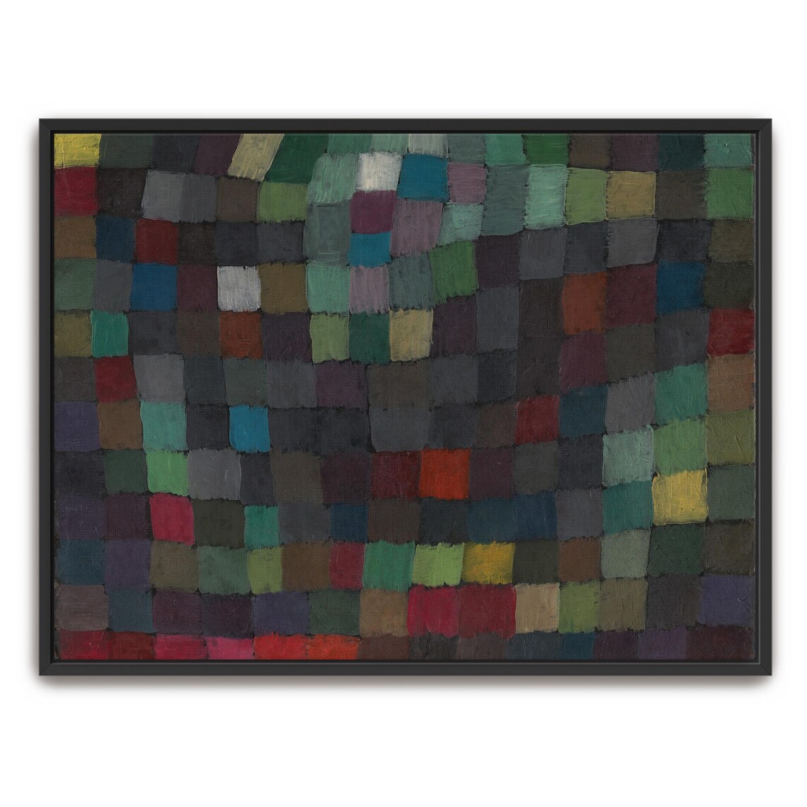 Colorful Squares Mosaic Geometric Abstract Painting Style Poster
