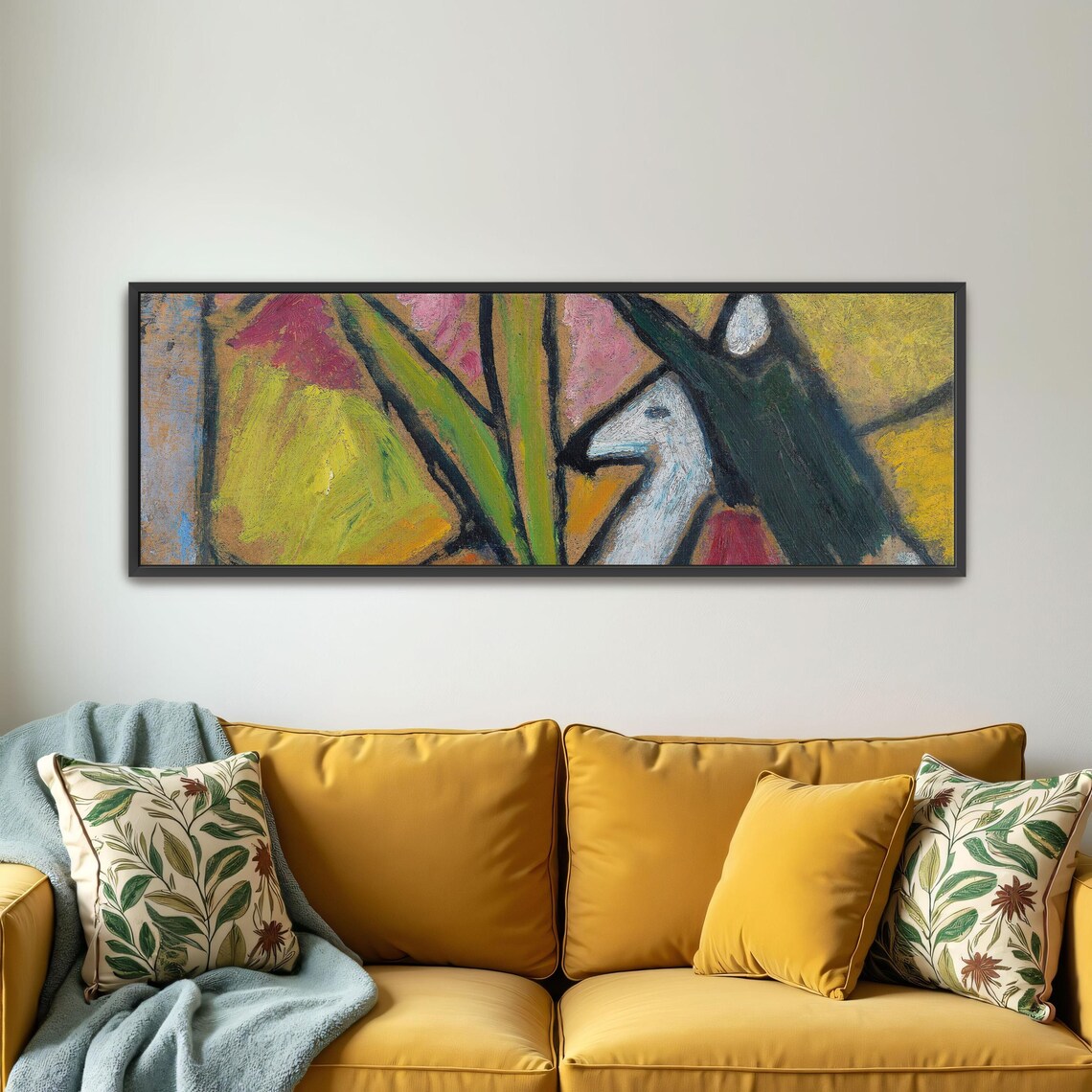 Colorful Abstract Expressionist Painting Of A White Horse Head Poster - Image 2