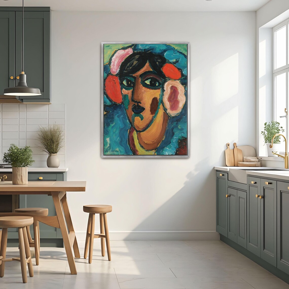 Alexej von Jawlensky Woman with Flowers Expressionist Portrait Poster - Image 2