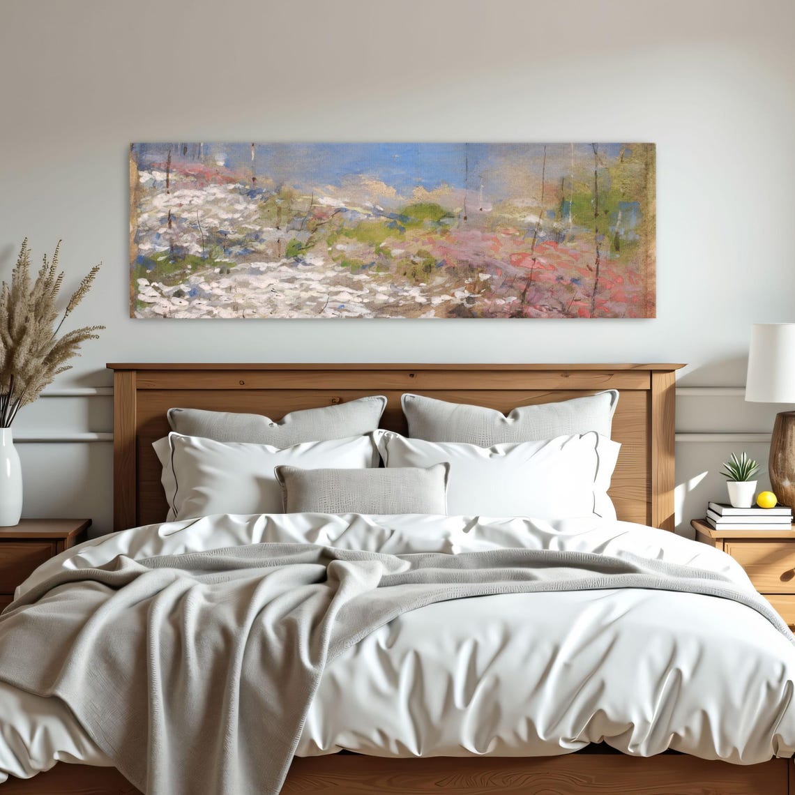 Abstract Watercolor Landscape With Soft Color Strokes Poster