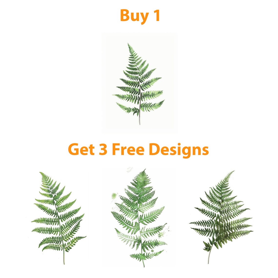 Simple Minimalist Green Fern Frond Single Stem Botanical Poster - Image 6
