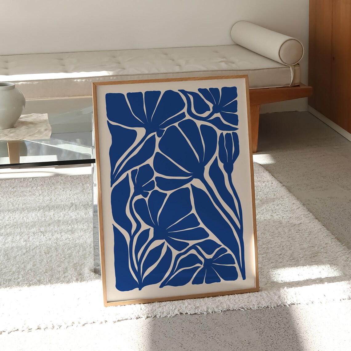 Matisse-Style Abstract Flower Art Print, Mid-Century Modern - Image 2