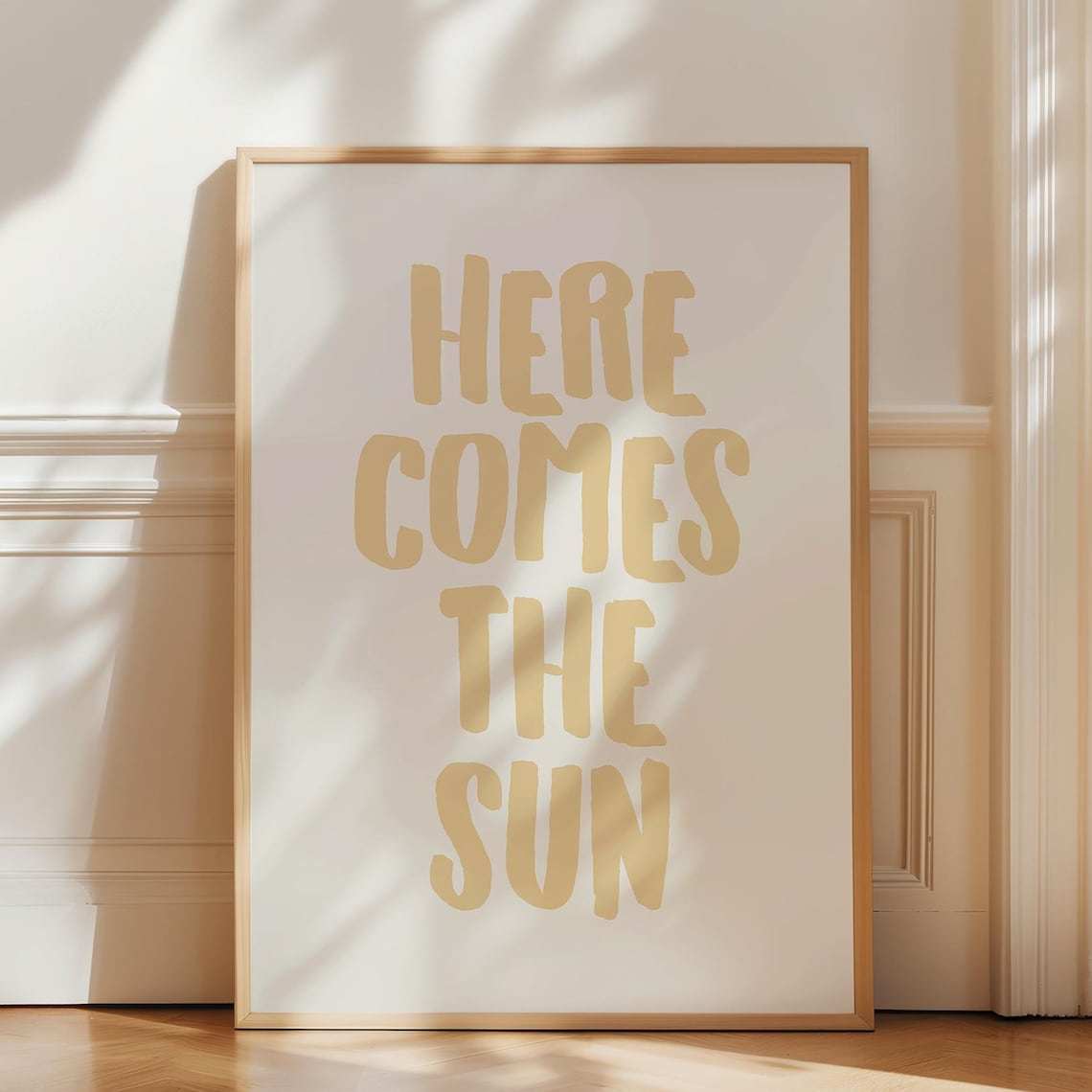 Here Comes The Sun Coastal Typography Art Print - Image 4