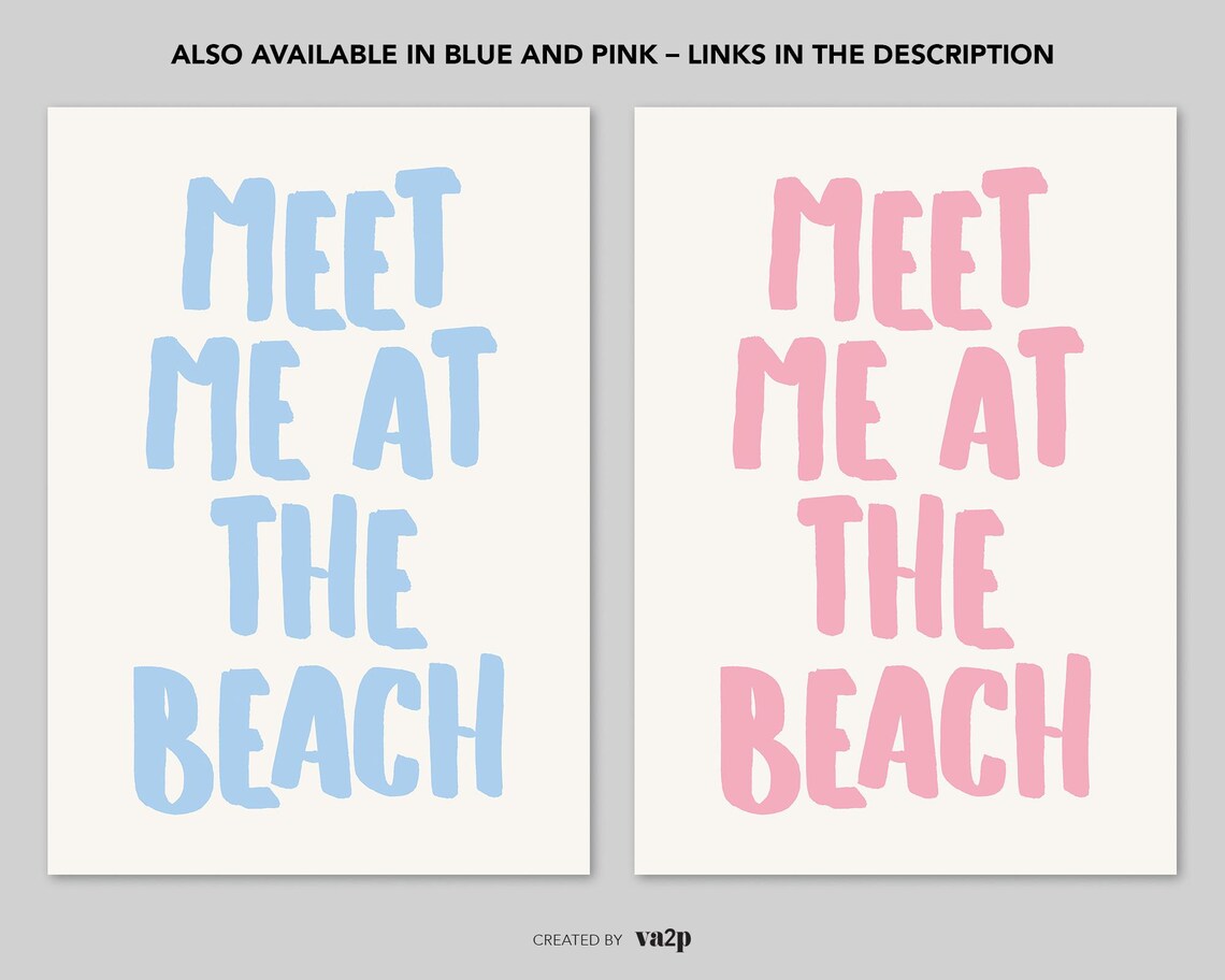 Meet Me At The Beach Ocean Aesthetic Poster - Image 3