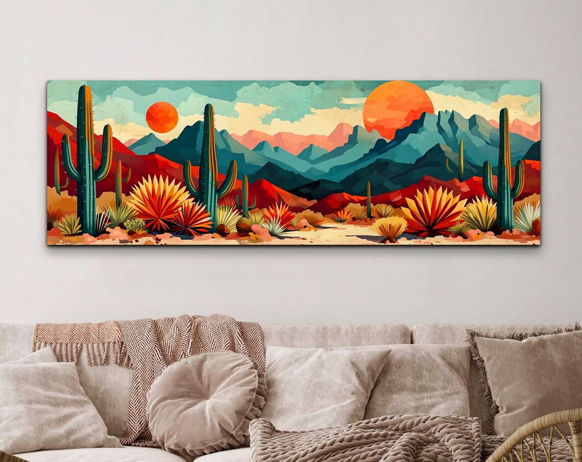 Panoramic Arizona Mid-Century Modern Art Print