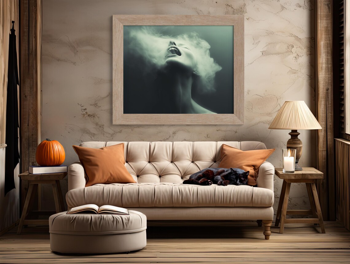 Screaming Banshee Spirit Woman In Swirling Mist Dark Fantasy Poster - Image 2