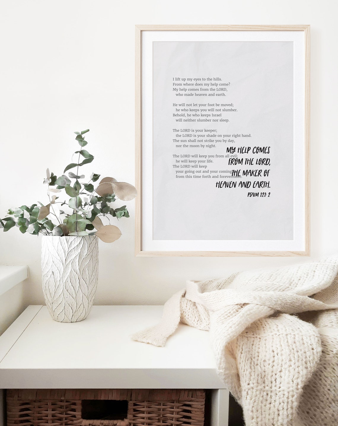 Psalm 121 Artwork Print Bible Verse Scripture Wall Art Christian Wall Art Faith Print Psalm 1212 Living Room Art - Image 5