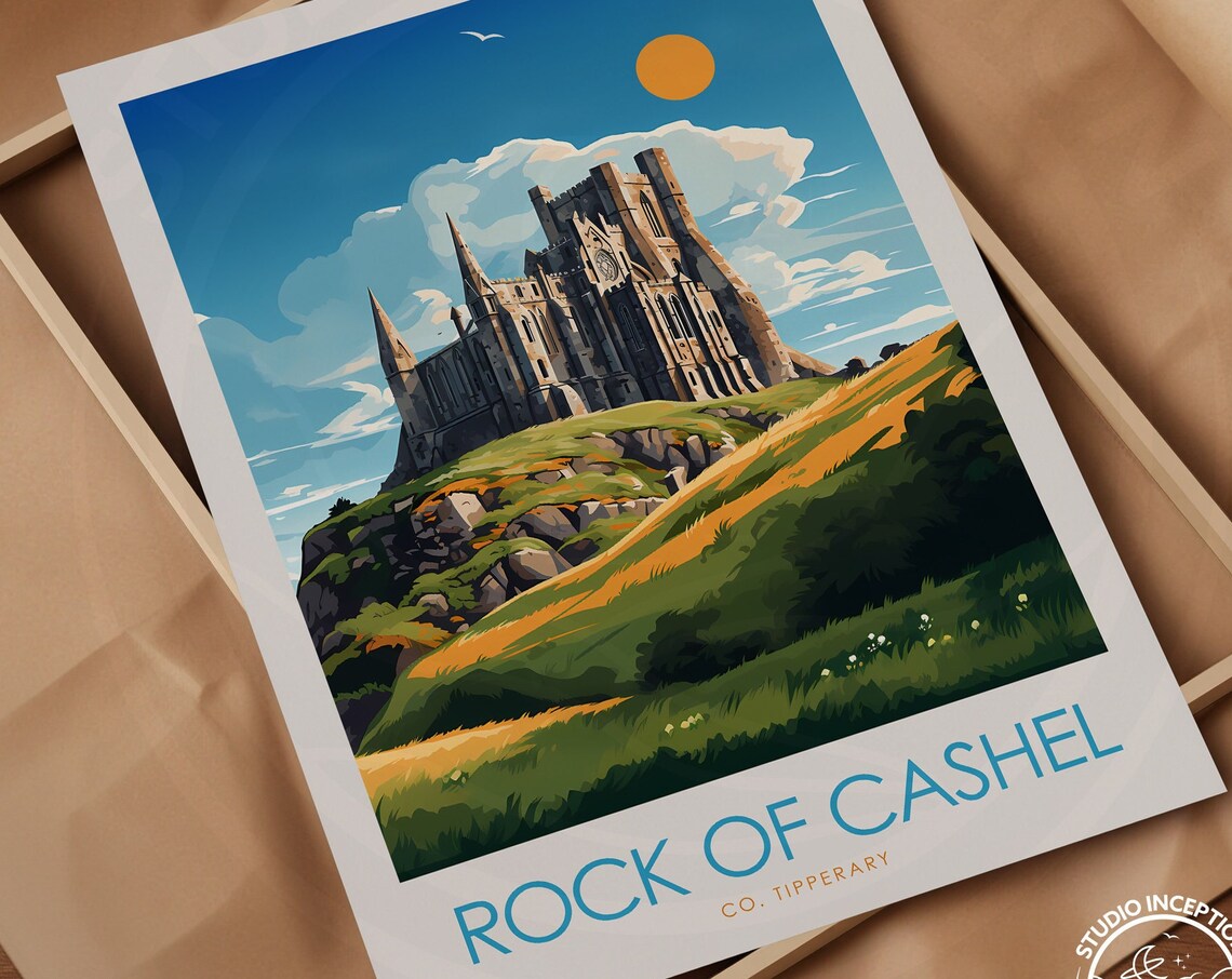 Rock of Cashel County Tipperary Ireland Hilltop Ruin Travel Poster - Image 3