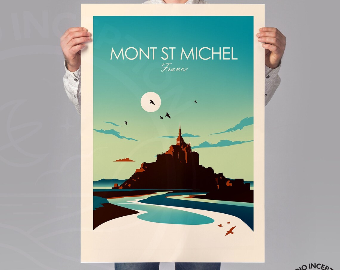 Mont Saint Michel In France Travel Poster - Image 3
