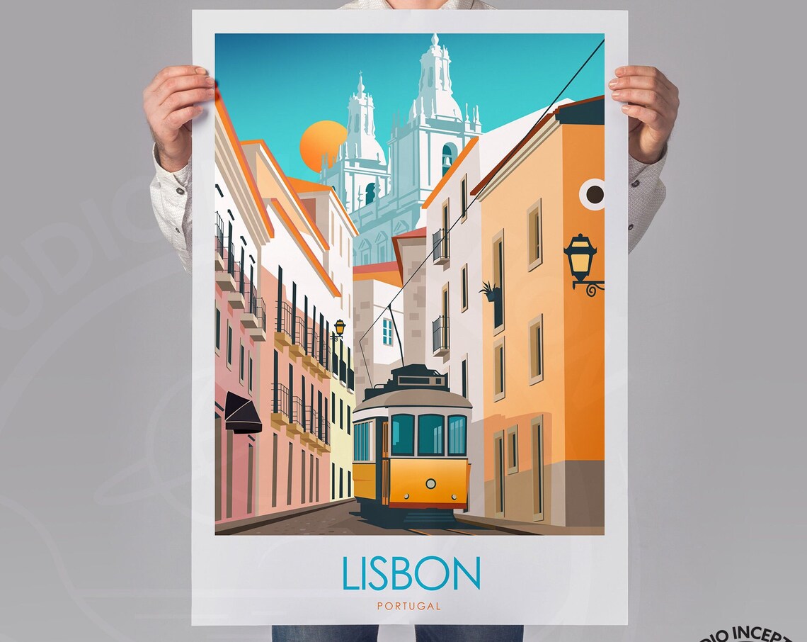 Lisbon Portugal Gift Travel Poster - Image 2