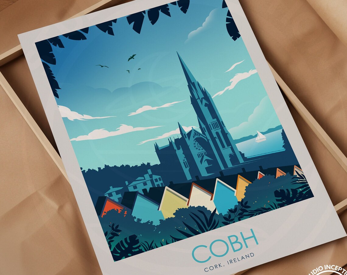 Kinsale Ireland Travel Poster, Cork Travel Print - Image 3