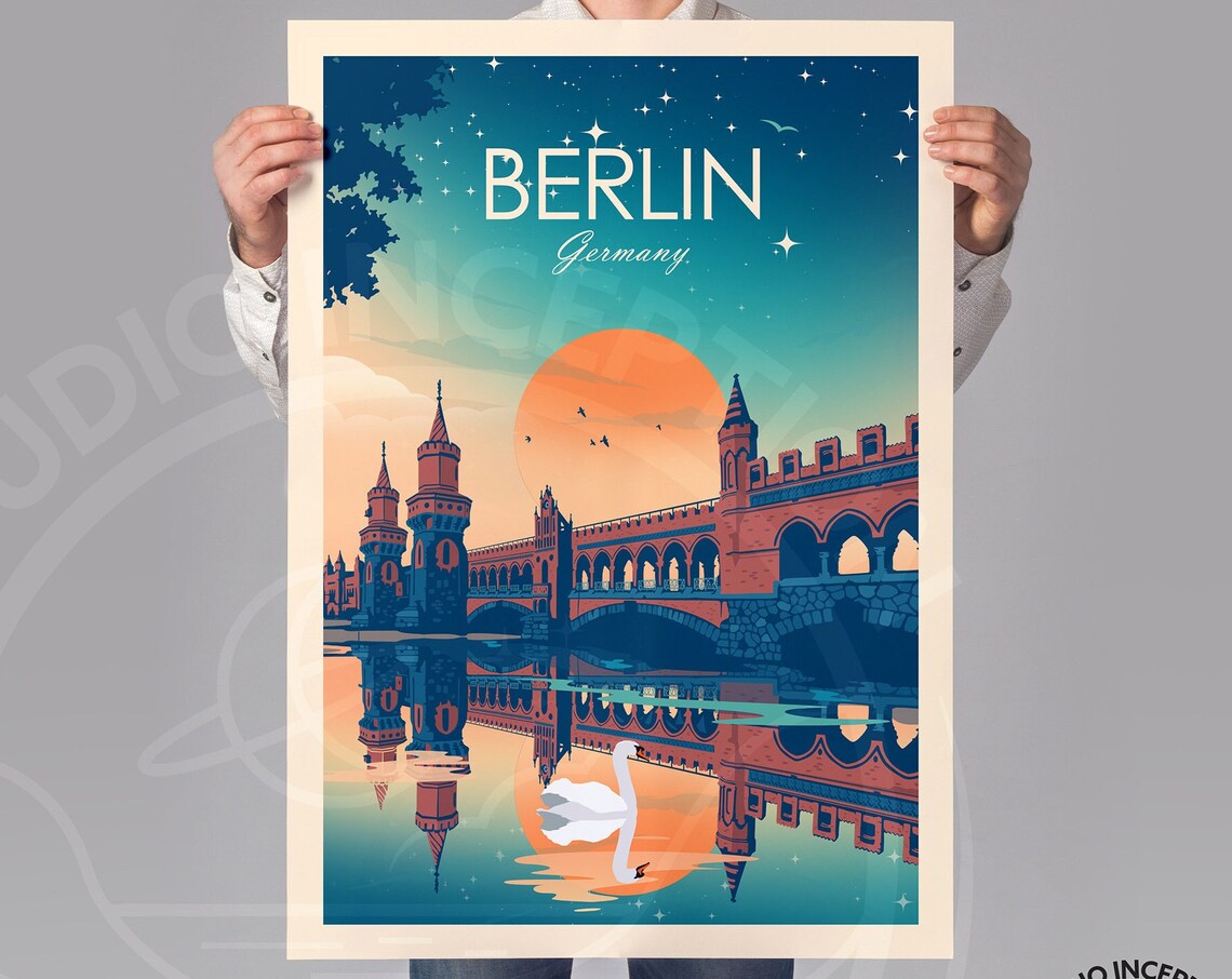 Berlin Travel Poster, Germany Cityscape - Image 2
