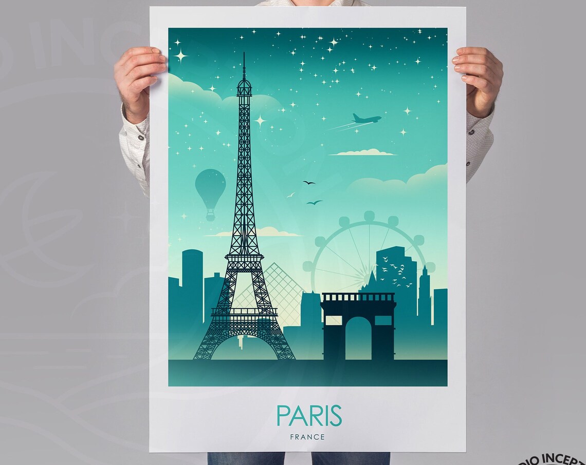 Paris France Travel Poster, Paris Wall Art Print - Image 2