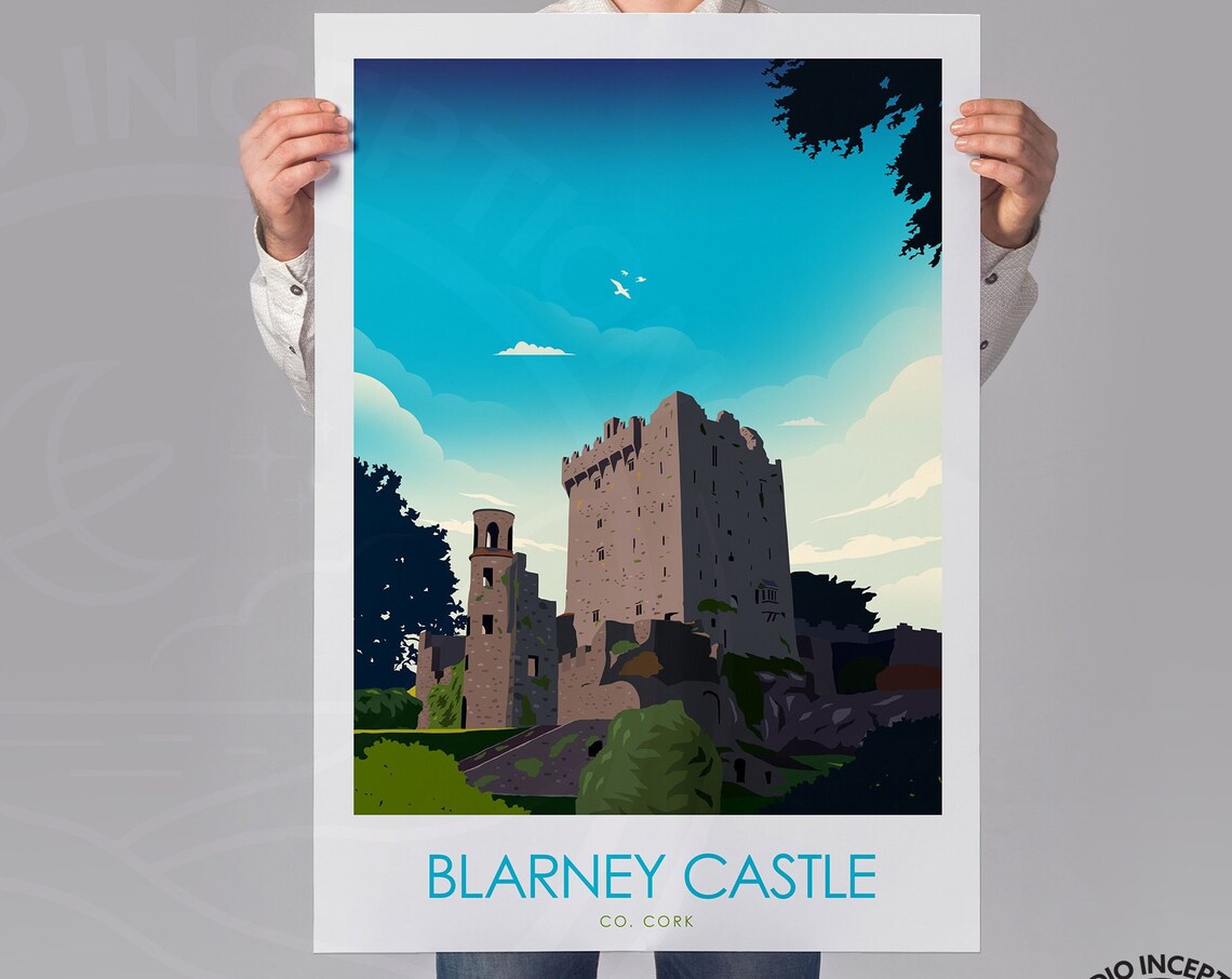 Blarney Castle Travel Poster, Northern Ireland Art Print - Image 3