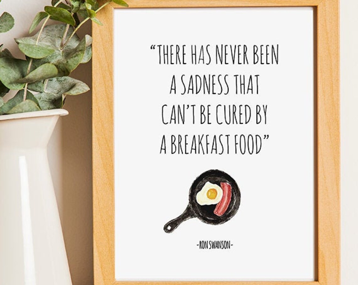 Breakfast Food Quote Art Print, Typography Decor - Image 3