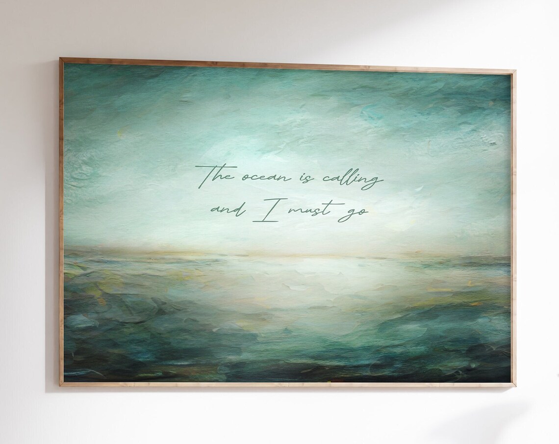 The Ocean Is Calling, Vintage Beach Art Print - Image 2