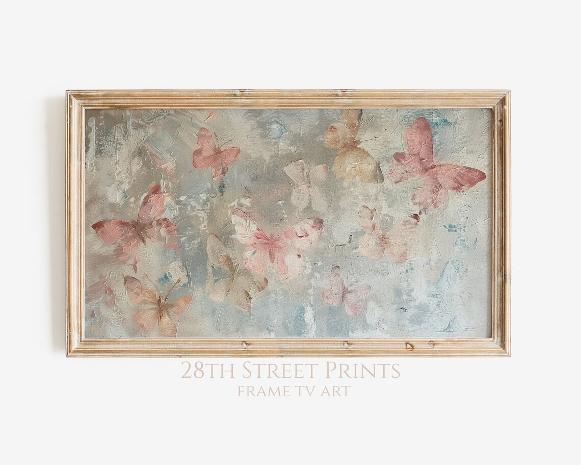 Pastel Butterflies Spring Nursery Art Print