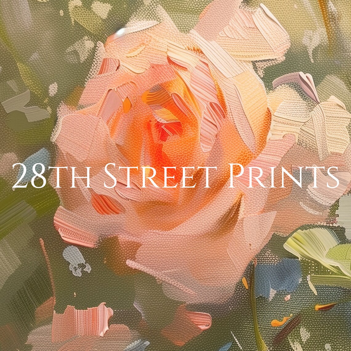 Blushing Summer Roses Oil Painting Soft Pink Rose Blooms Wall Art - Image 3