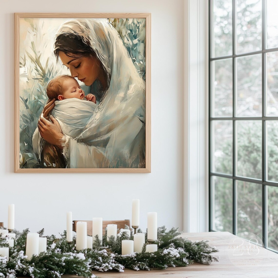 Divine Embrace Mary and Baby Jesus Christian Art Print - Image 3