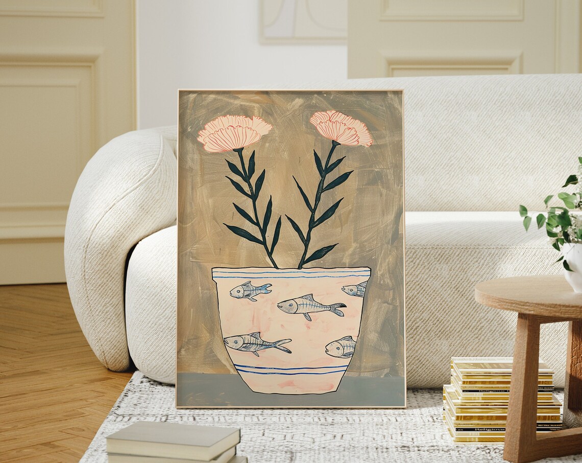 Mediterranean Vintage Still Life, Botanical Art Print