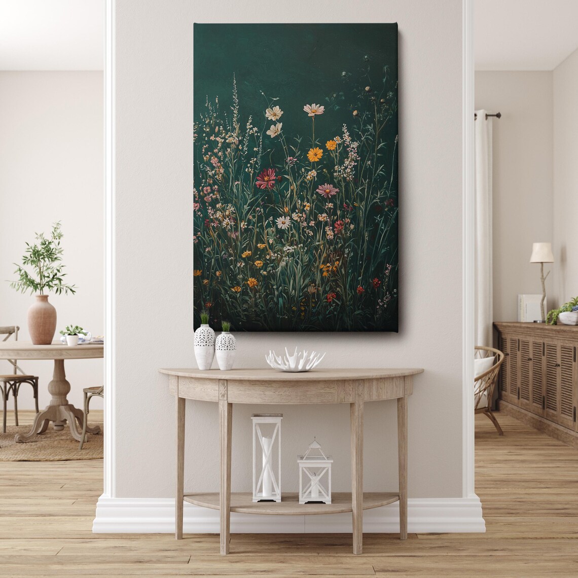 Wildflowers Field Of Flowers Botanical Art Print - Image 3