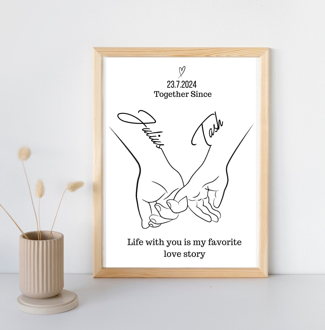 Personalized Couples Anniversary Poster Print