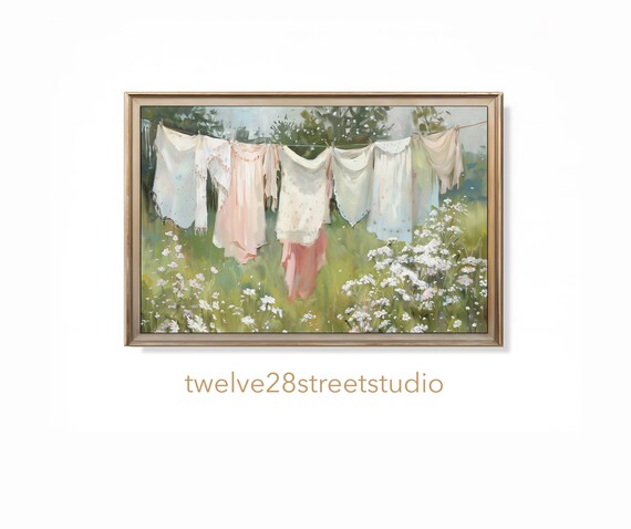 Farmhouse Laundry Room Art, Vintage Decor Print