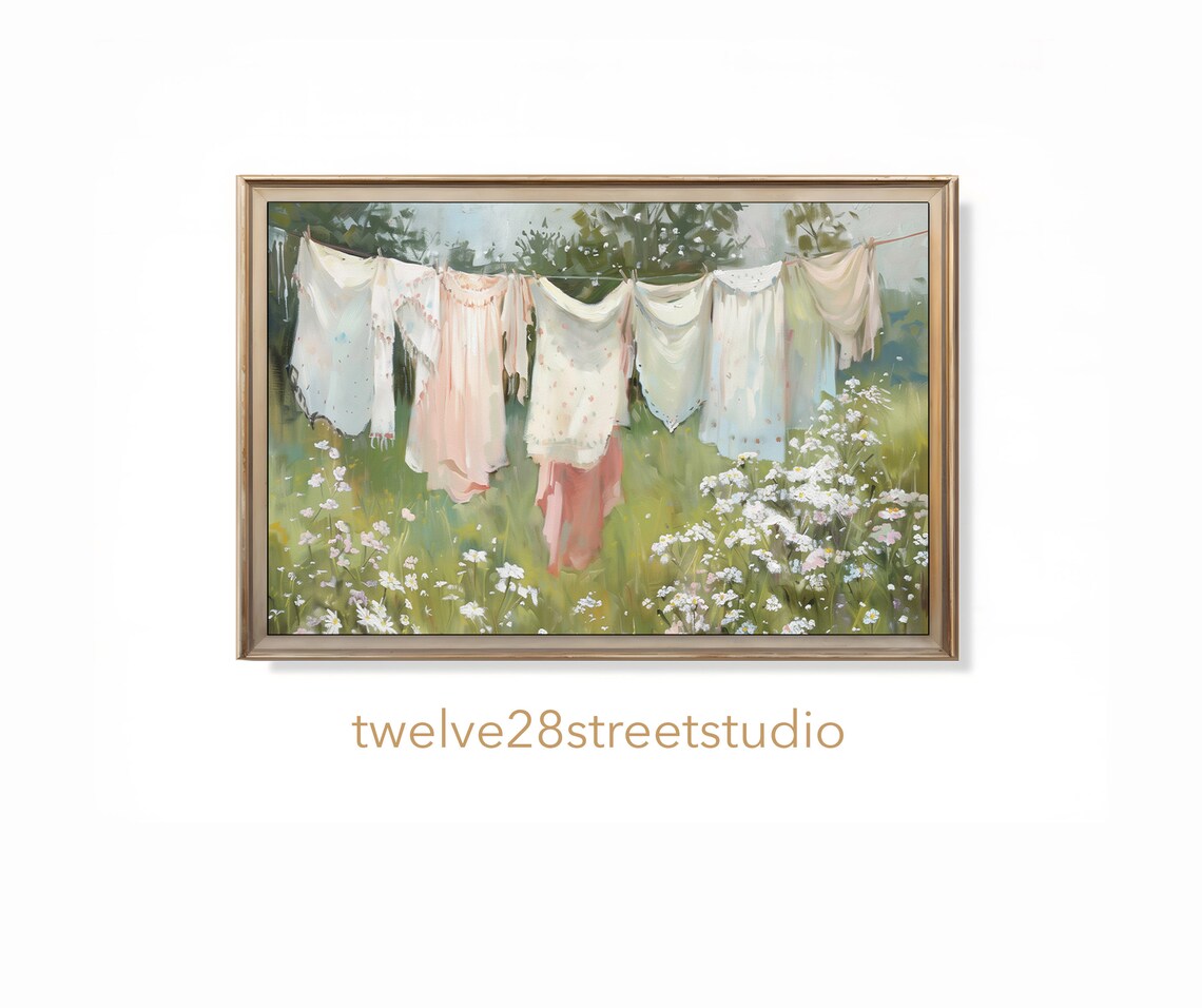Farmhouse Laundry Room Art, Vintage Decor Print