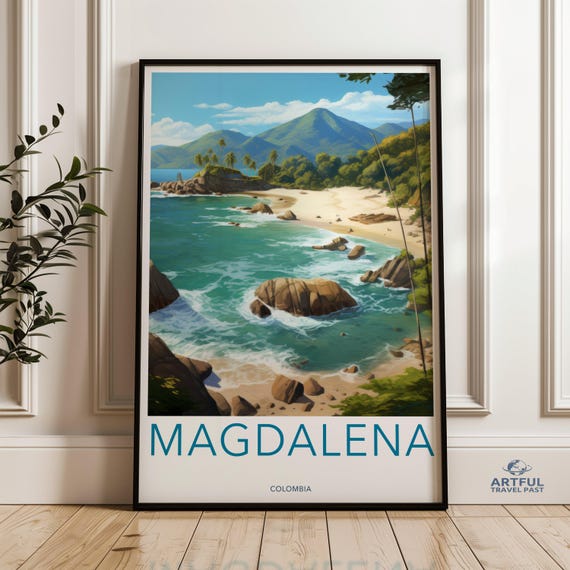 Magdalena Colombia Wall Art Coastal Paradise Artwork Tropical Beach Print Scenic Landscape Poster Ocean View Decor Nature Lover Gift