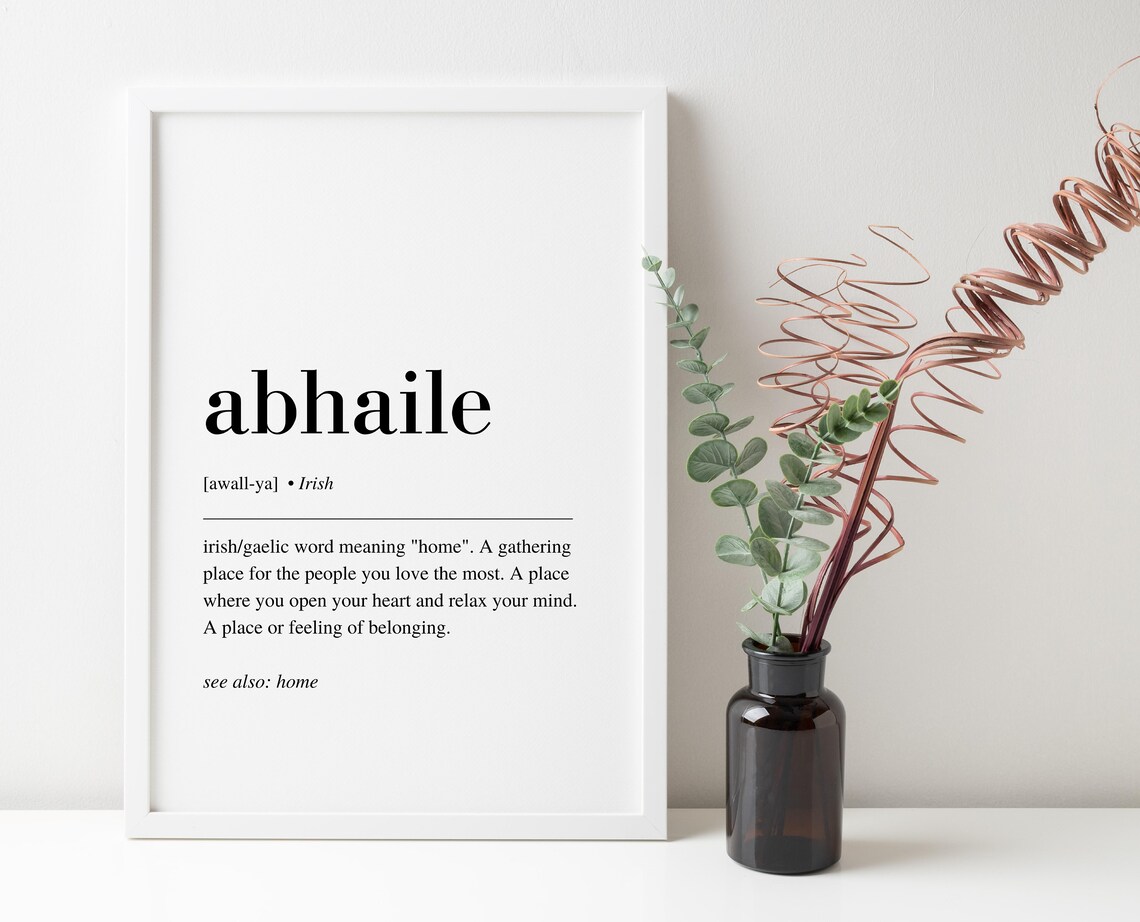 Abhaile Sláinte Fáilte Irish Home Decor Art Print