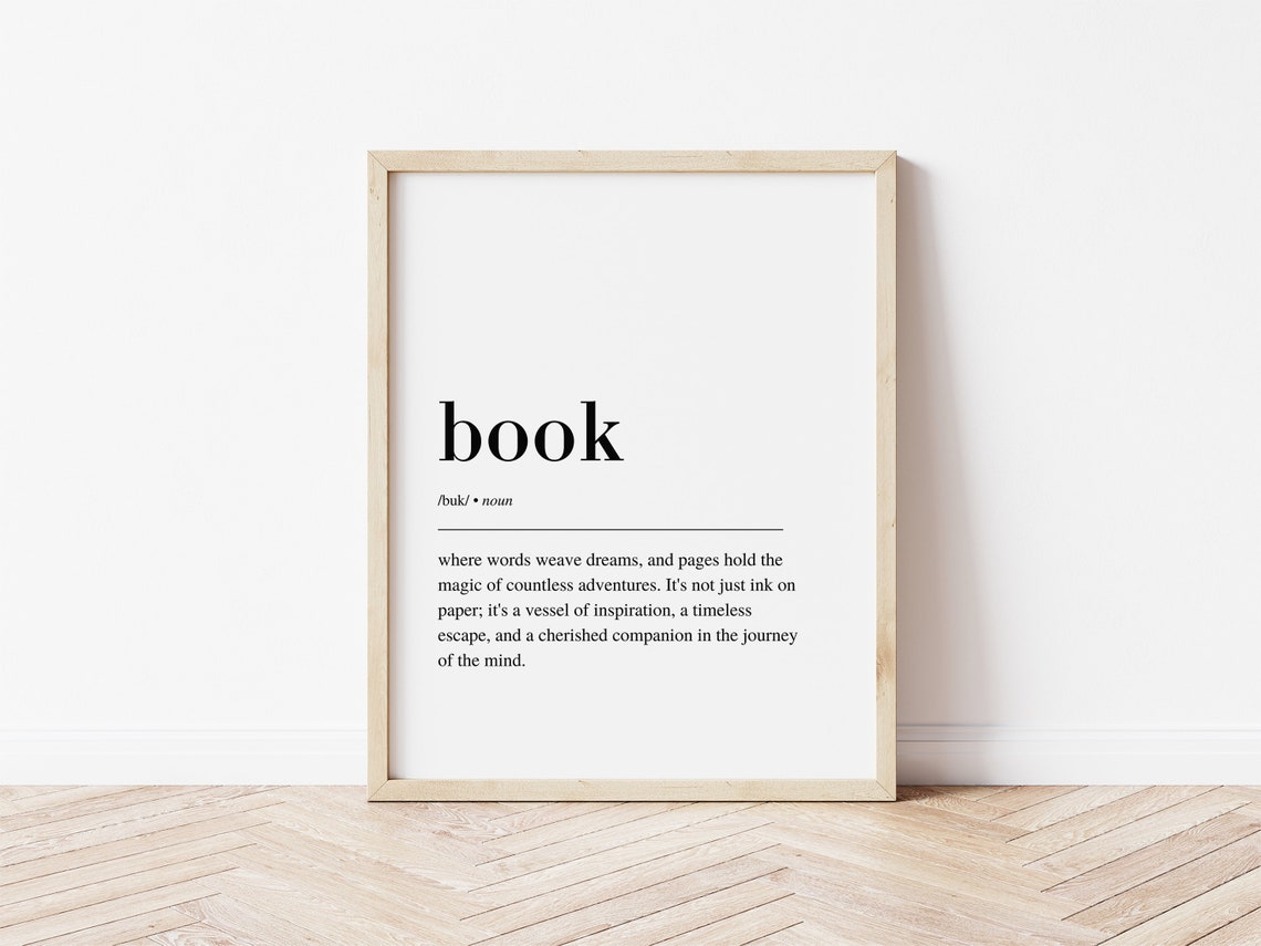 Book Dictionary Definition Literary Gift Reading Room Poster - Image 3