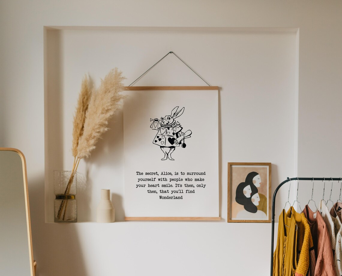 Alice in Wonderland Adventure Quote Art Print - Image 2