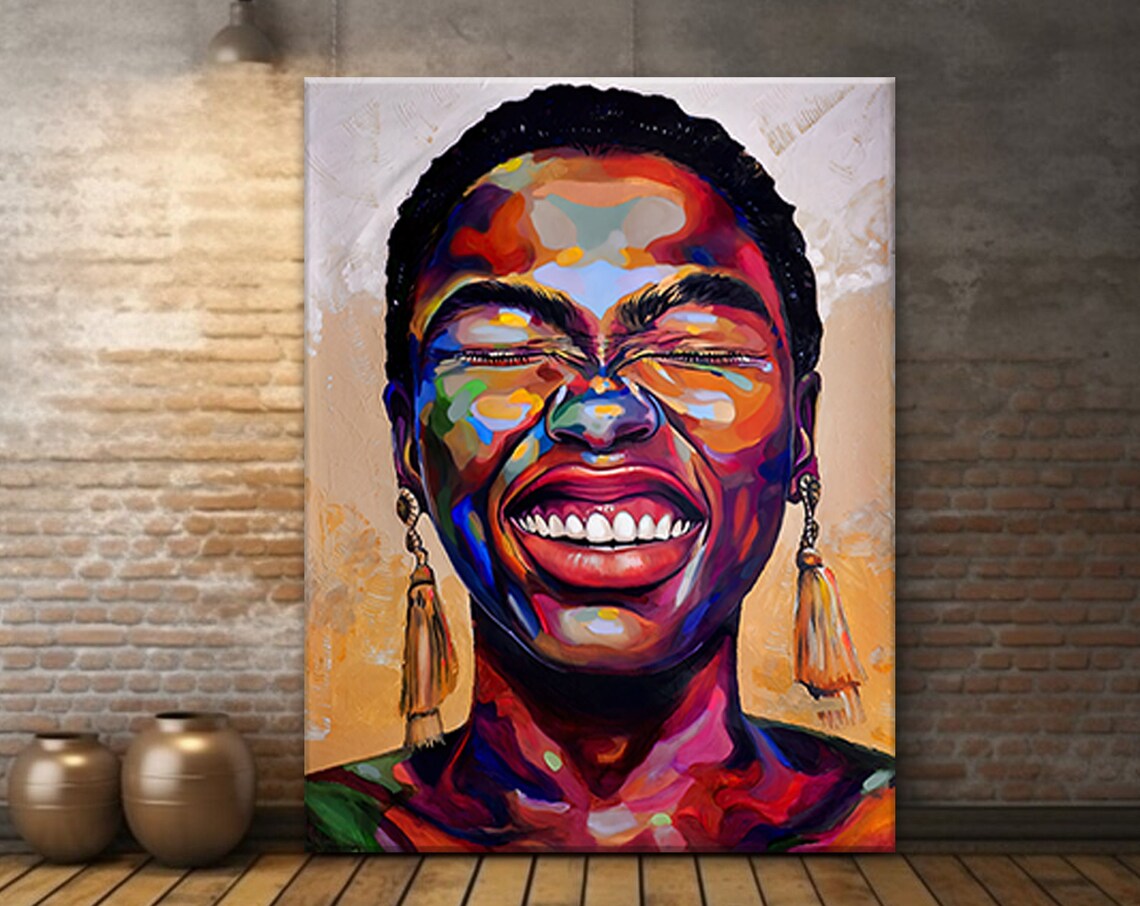 Art De La Femme Africaine Noire, Wall Art Print