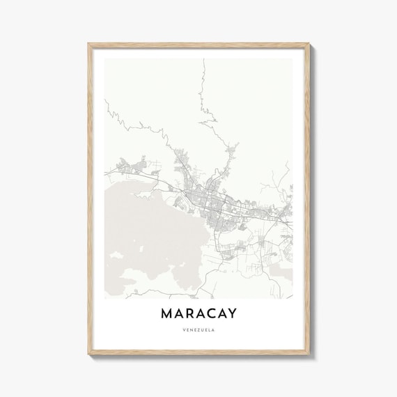 Maracay Venezuela Minimalist Street Map Fine Line City Art Poster