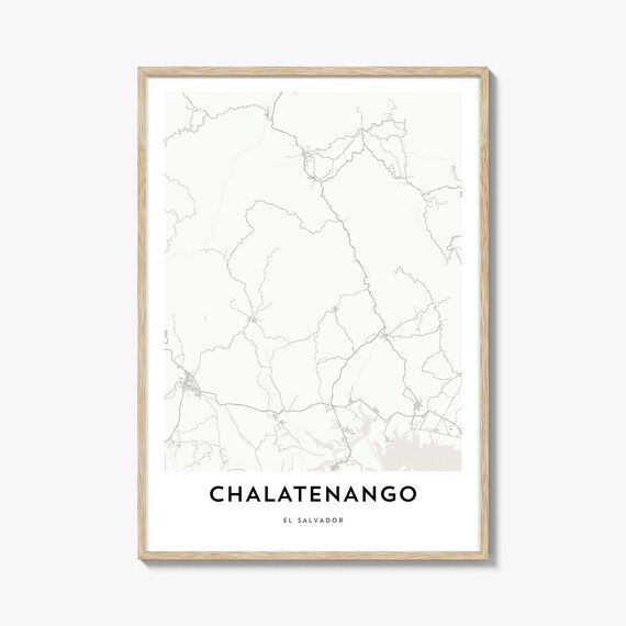 Chalatenango El Salvador Minimalist City Street Map Art Poster