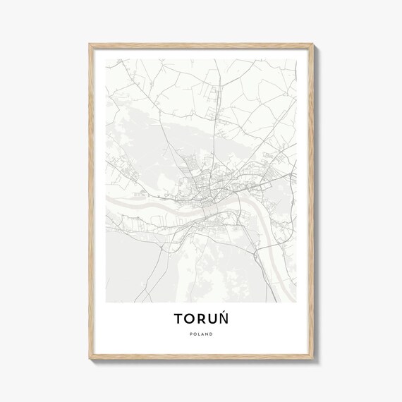 Historic Torun Poland Minimalist City Map Street Art Print Decor