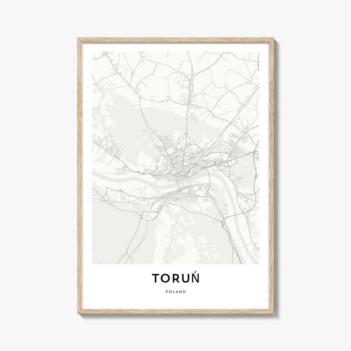 Historic Torun Poland Minimalist City Map Street Art Print Decor