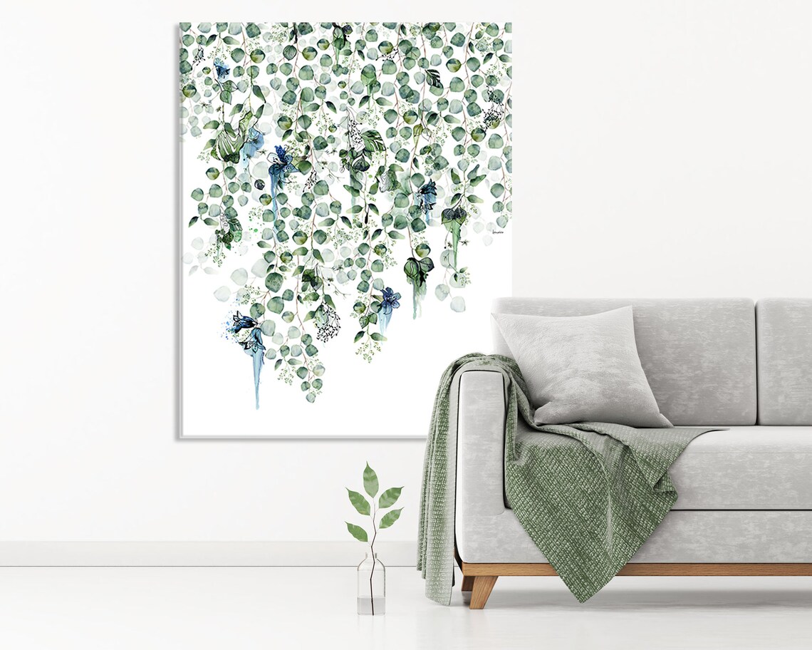 Botanical Leaf Print, Tropical Dining Room Decor - Image 2