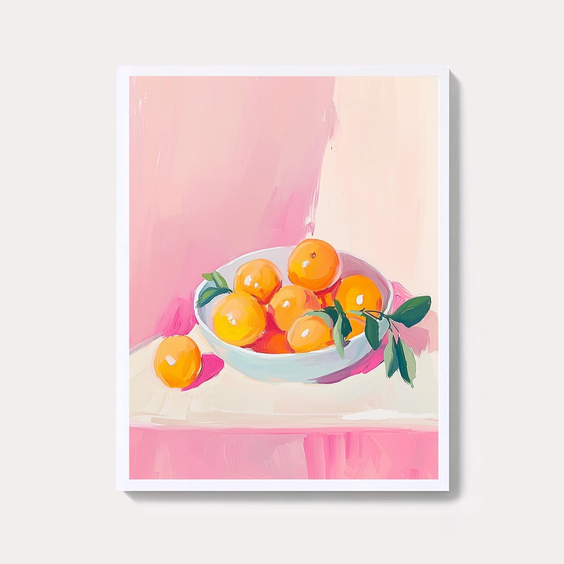 Colorful Oranges Art Print Summer Citrus Kitchen Decor