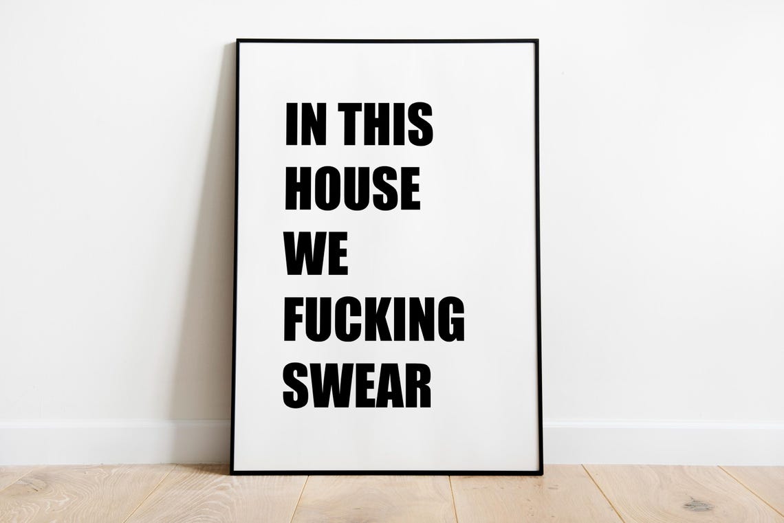 In This House Quote Wall Art Print