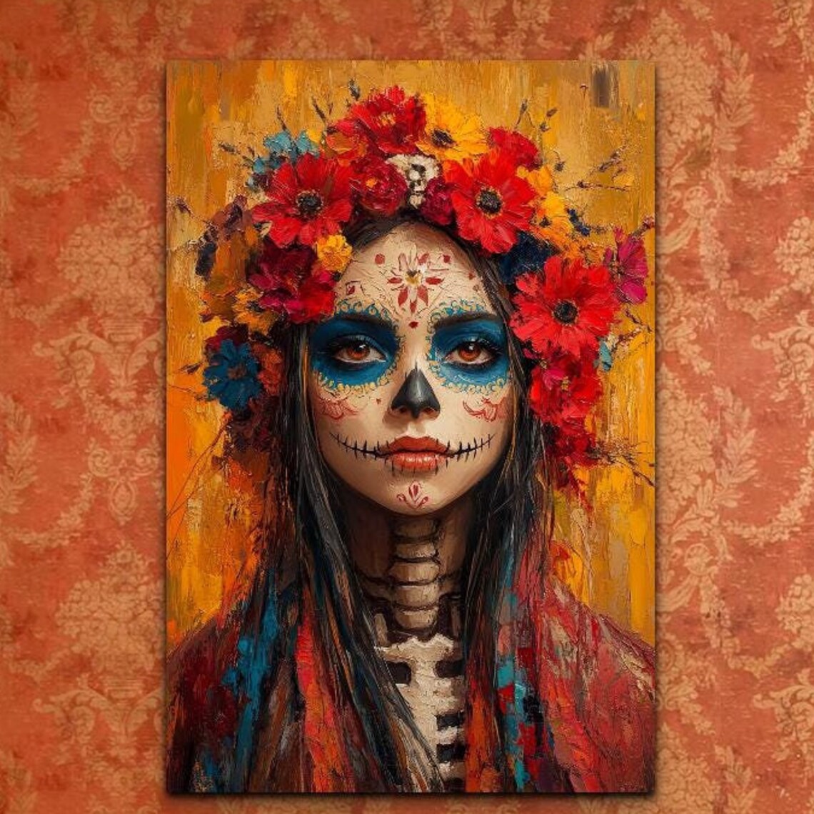 Day Of The Dead Art Print, Dia De Los Muertos