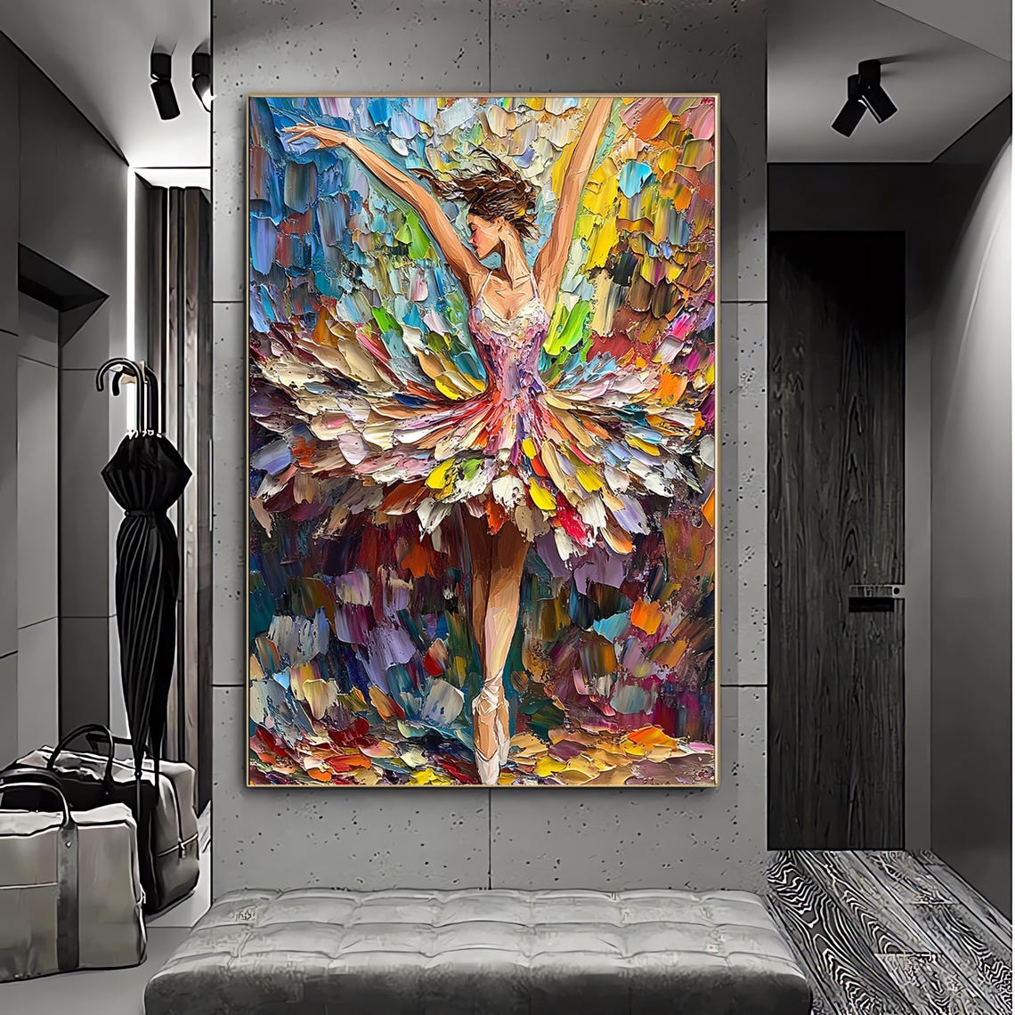 Ballerina Artwork Girl Room Abstract Woman Decor Kitchen Decor Art Ballerina Poster Dancer Girl Print Music Poster
