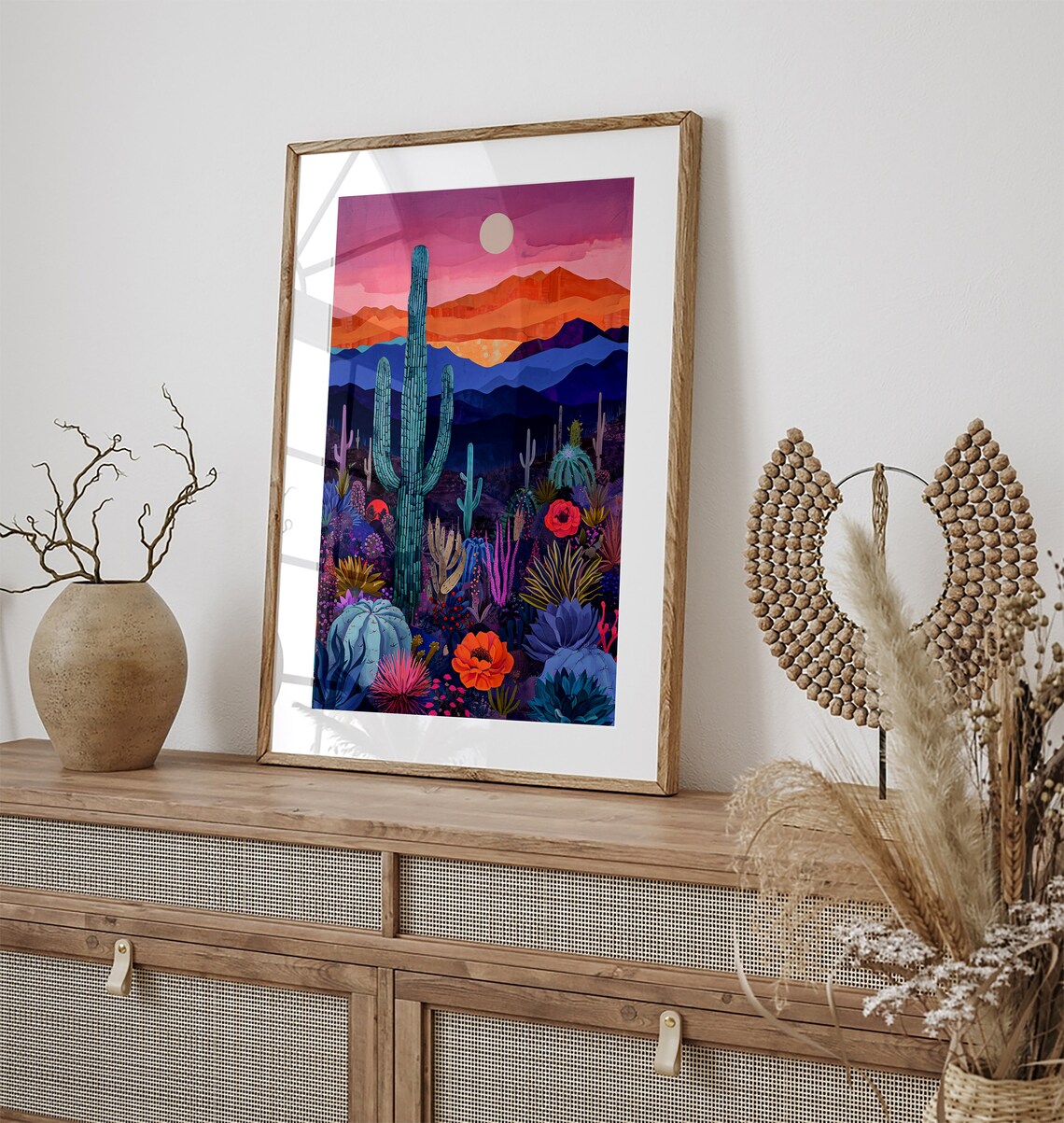 Arizona Saguaro National Park Illustration Art Print - Image 3