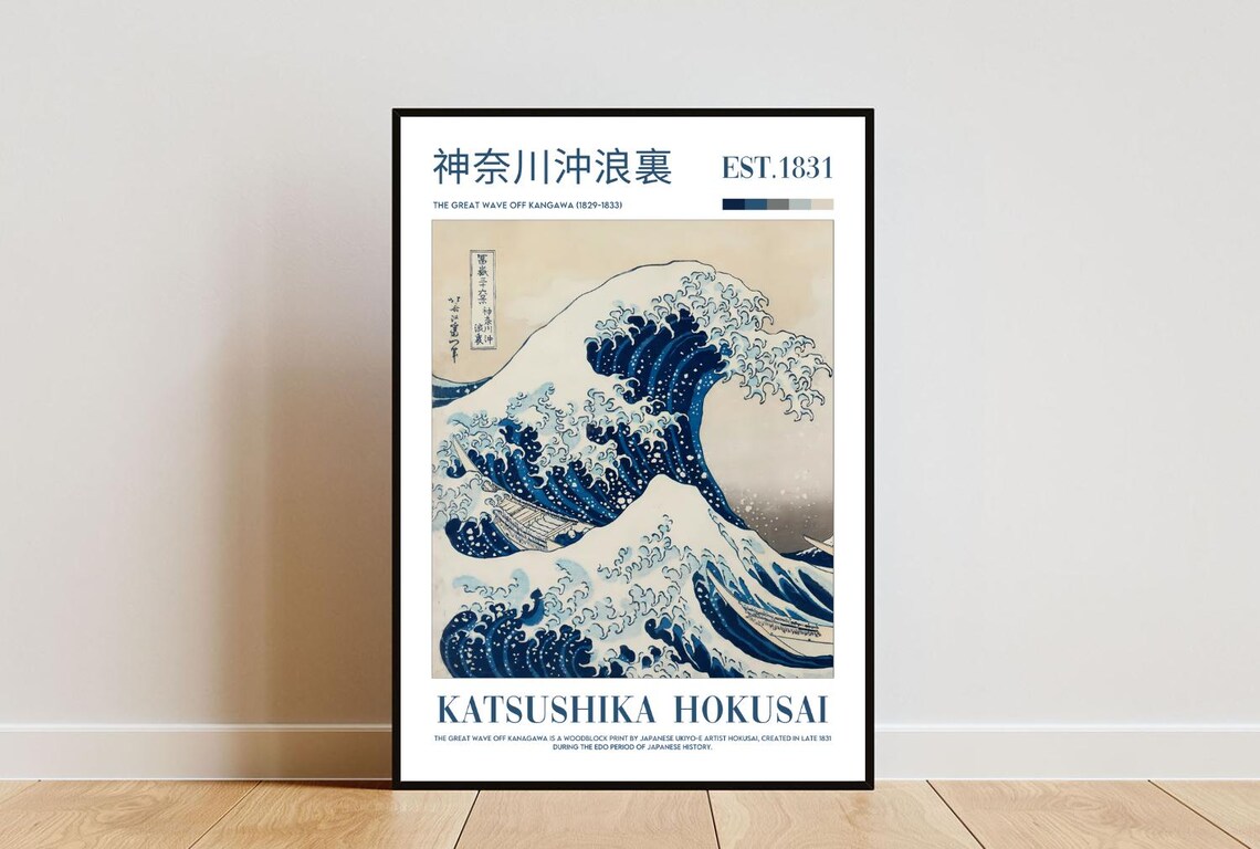 The Great Wave Off Kanagawa By Katsushika Hokusai Iconic Wave Poster