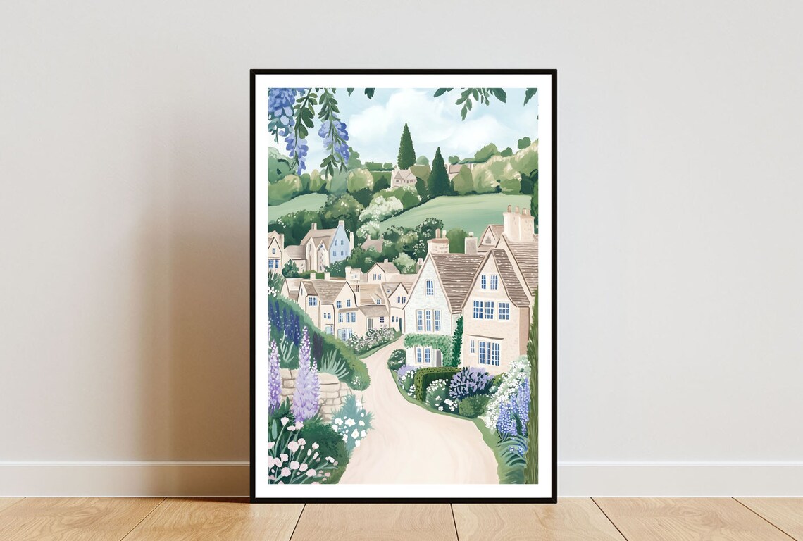Cotswolds England Travel Poster