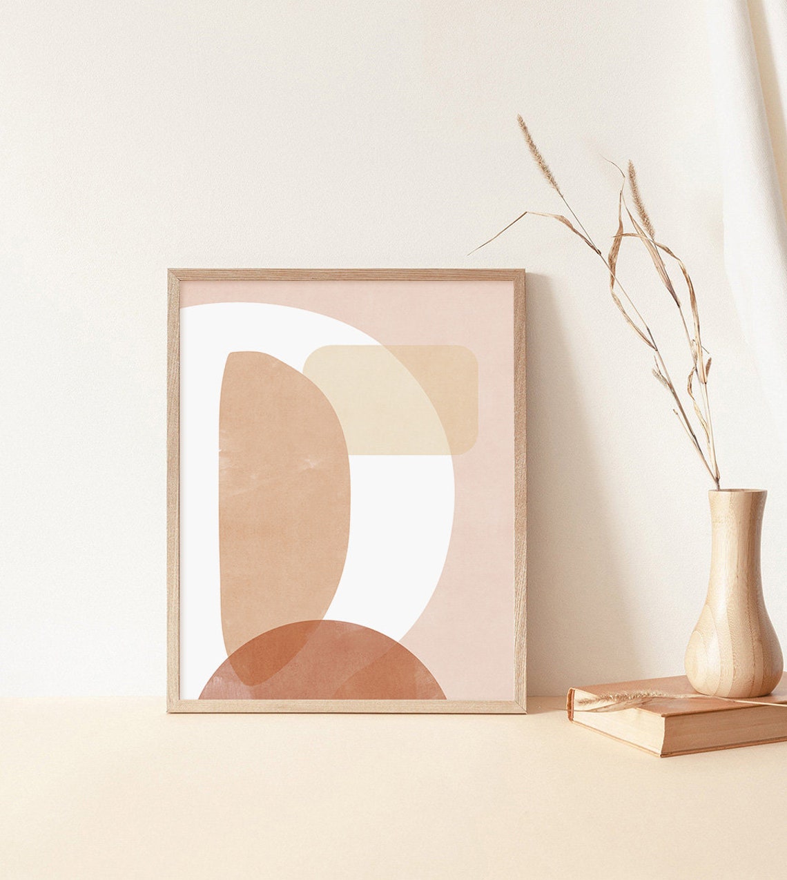 Terracotta Arch Abstract Geometric Warm Modern Neutral Art Poster - Image 3