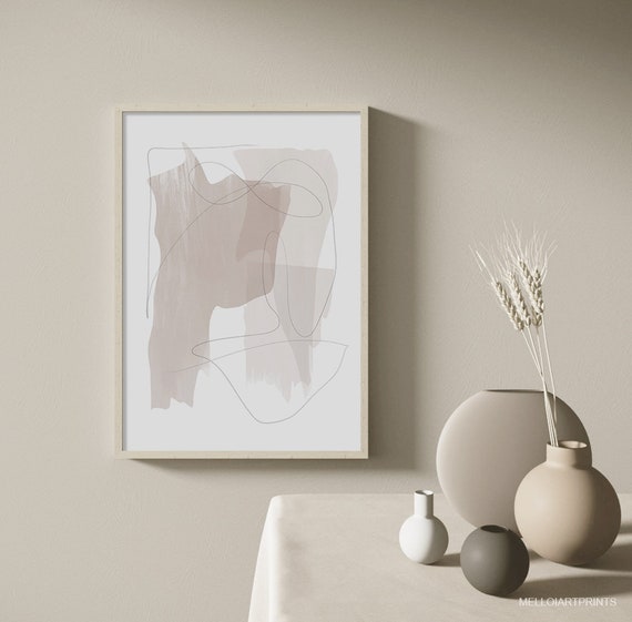 Neutral Abstract Art Beige Gray Print Neutral Color Wall Art Minimalist Print Art Print Boho Decor Abstract Print