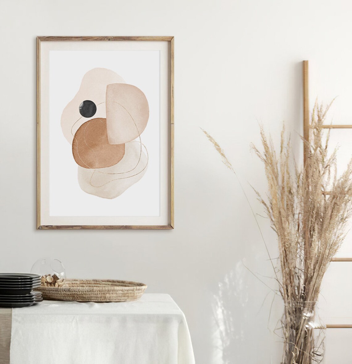 Earth Tone Abstract Terracotta Color Art Print - Image 2