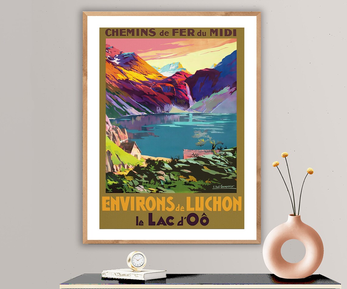Environs De Luchon France Vintage Travel Poster - Image 2